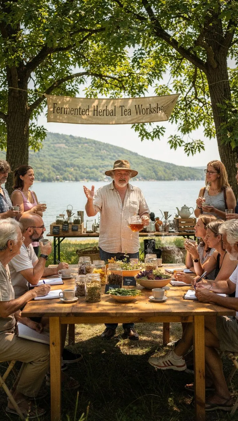 Gyógyteás csésze, mellette citromszeletek és méz.